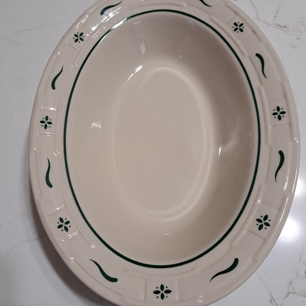 Longaberger Pottery Woven Traditions Heritage Green